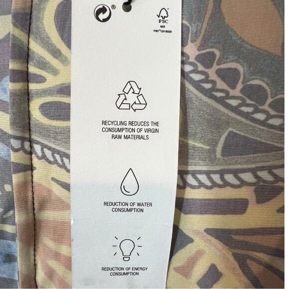 Zara multicolor printed crossover top wrap long sleeve blouse NWT - Picture 12 of 14